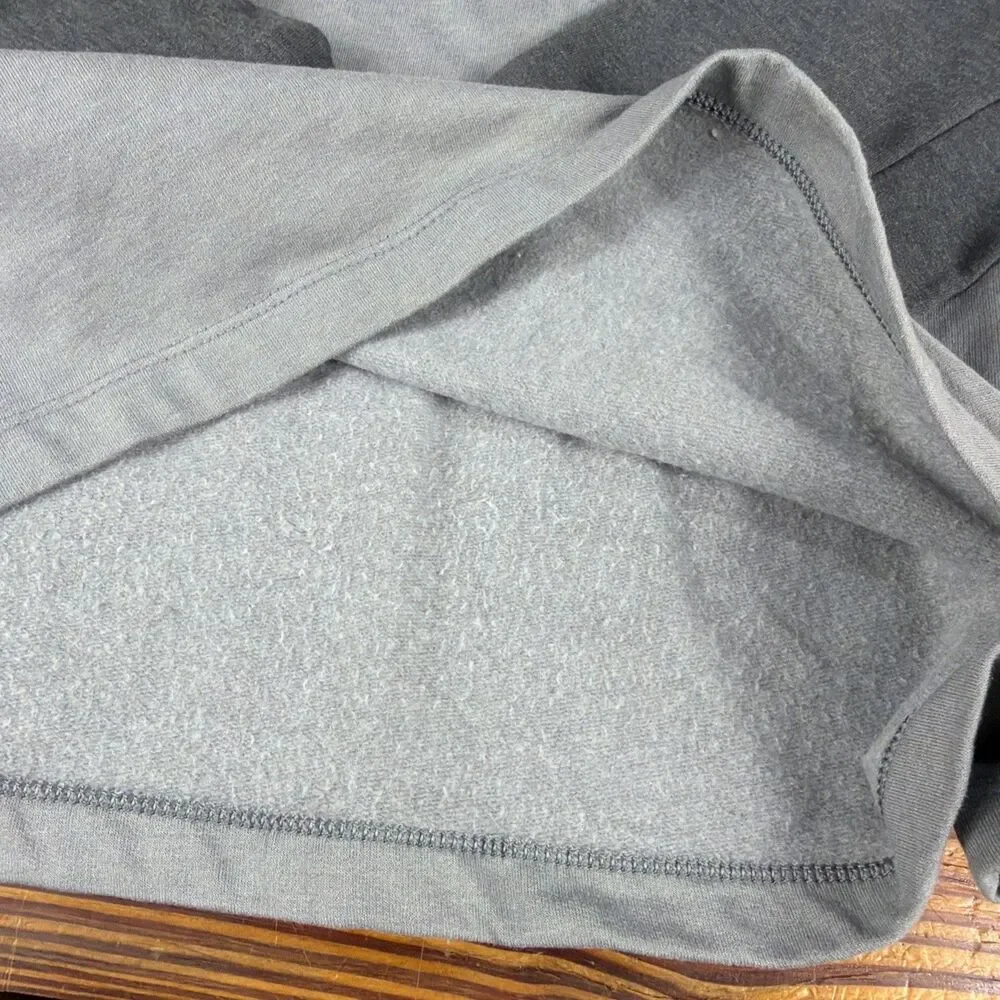 Patagonia Fleece T Shirt Mens Medium Organic Cotton Gray Heavyweight Long Sleeve